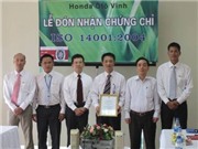 Bóng đá anh, ngoại hạng anh, lịch thi đấu euro 2012, Honda Ôtô Vinh đạt chứng chỉ ISO 14001-2004 về quản lý môi trường